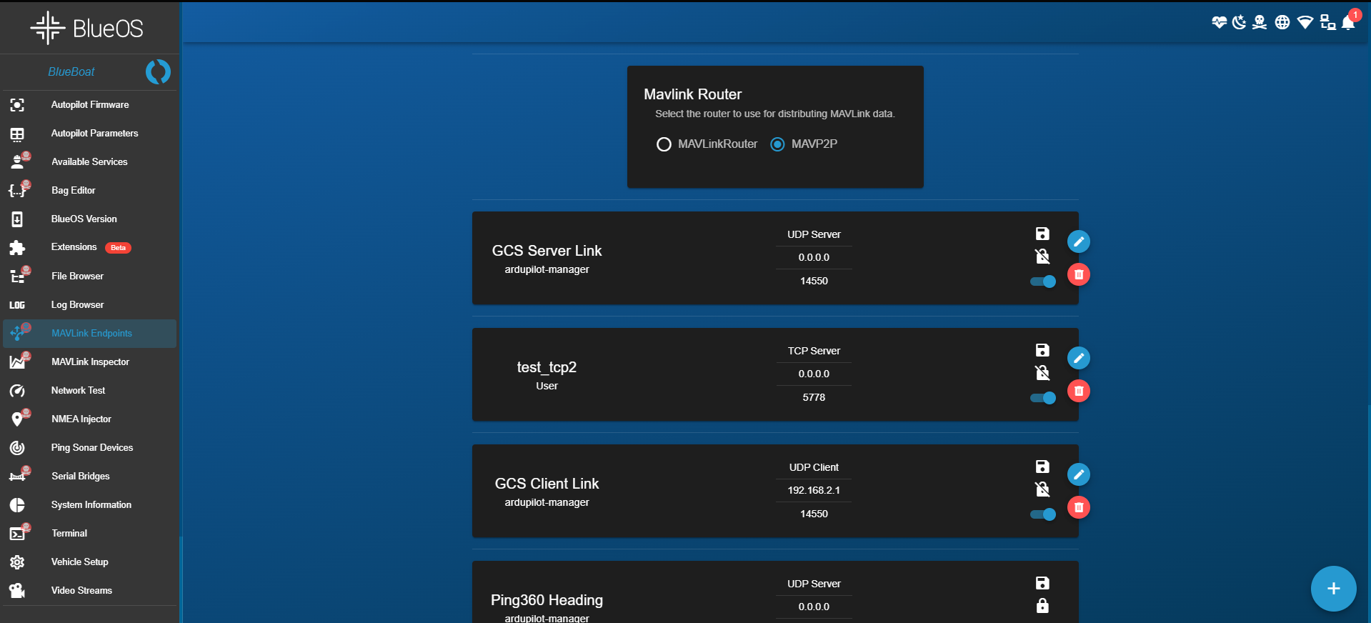 Configuración de mavlink